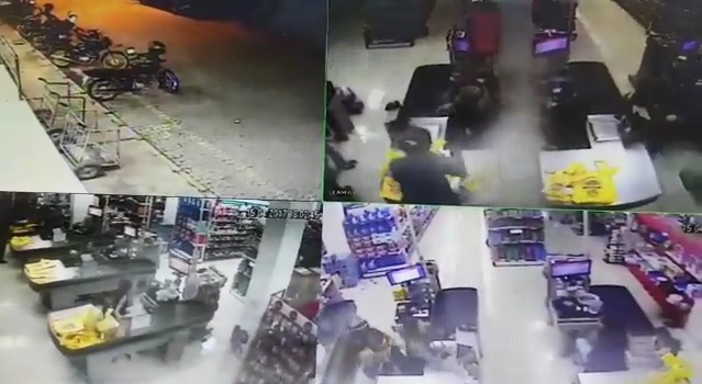 Vídeo flagra ação de criminosos durante assalto a supermercado ... - Folha Vitória